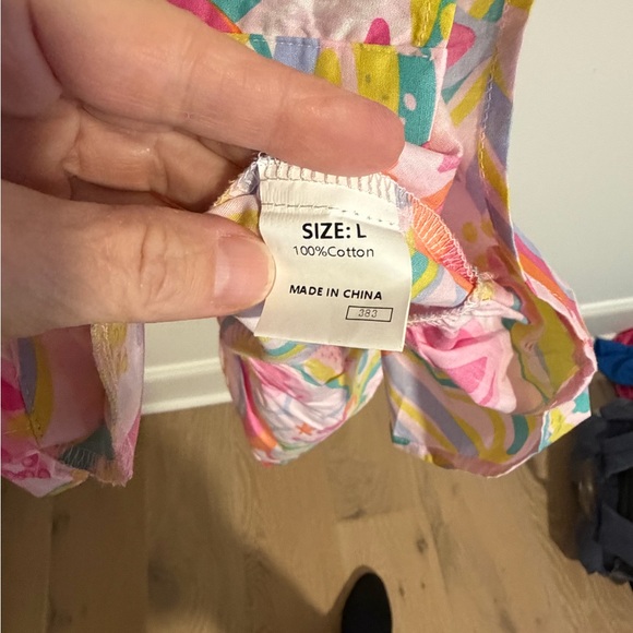 Colorful Spring Dress with Ruffle Sleeves - Picture 2 of 3